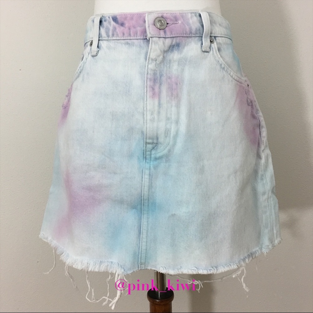 Hudson Jeans The Viper Tie Dye Mini Skirt - Picture 1 of 9